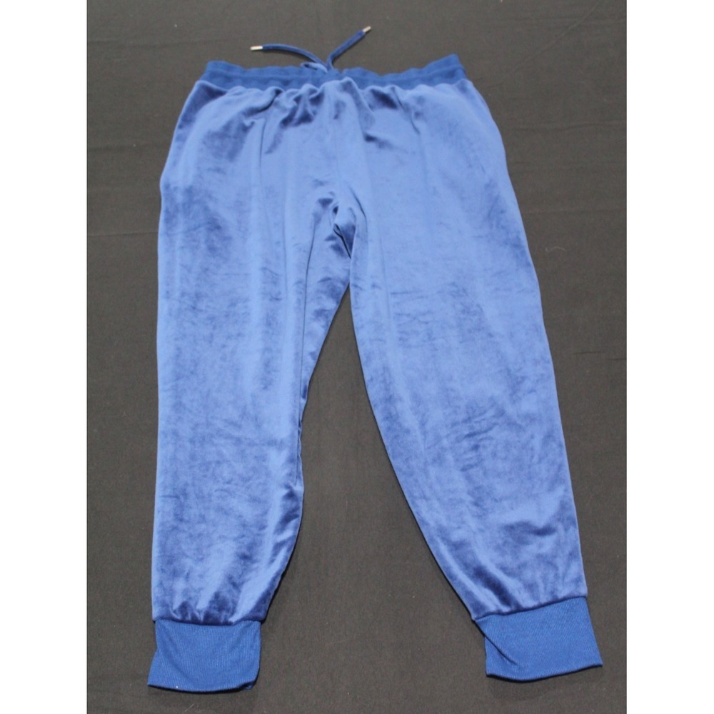 Felina Velour Lounge Set Womens XXL Blue Zip Hoodie Jogger Pants 2 Piece - Picture 10 of 14
